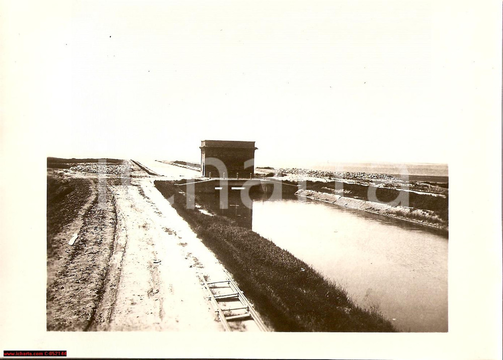 Fotografia d'epoca originale 1934 OSTELLATO FE Bonifica Impianto idrovoro SAN ZAGNO 1
