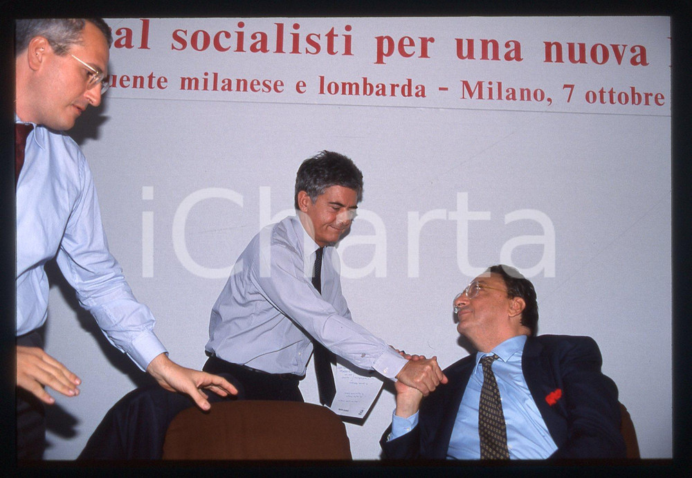 35mm vintage slide* 2000 MILANO Claudio MARTELLI Bobo CRAXI (3)