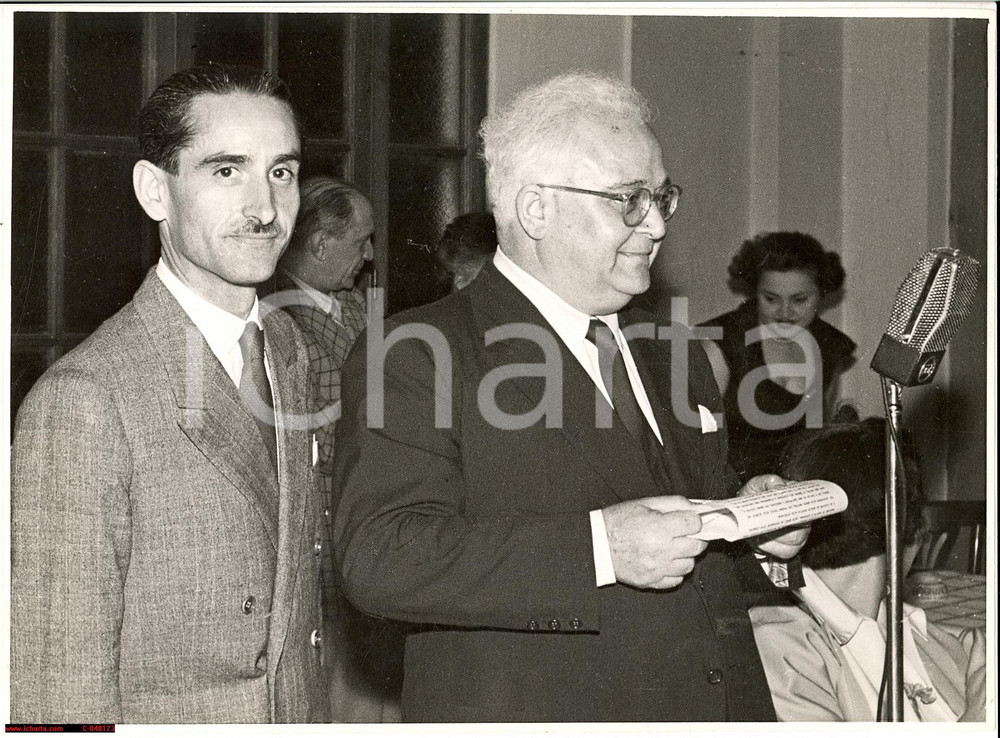 Fotografia d epoca originale 1951 BOGNANCO VB Francesco FLORA ed Ernesto CALZAVARA 1