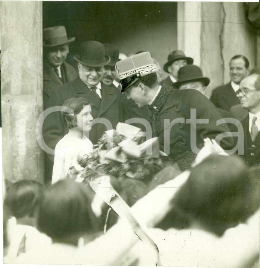 Fotografia d epoca originale 1934 SESTO SAN GIOVANNI MI Umberto II agli Stabilimenti ERCOLE MARELLI Foto 1
