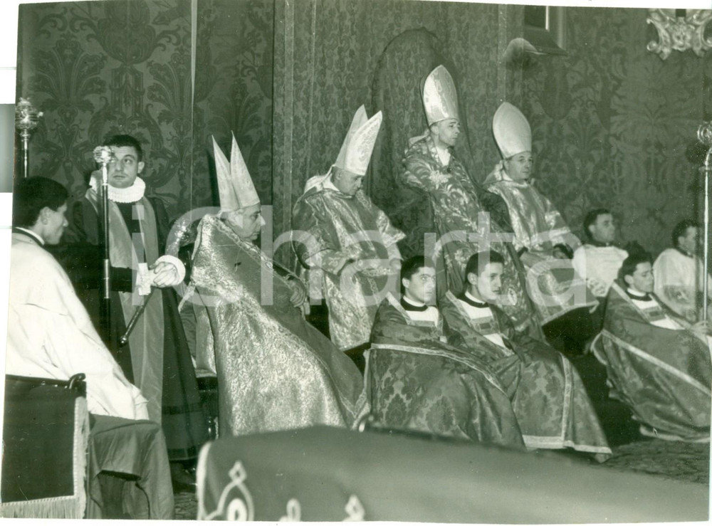 Fotografia d epoca originale 1935 MILANO Card. Ildefonso SCHUSTER alla festa di SAN SEBASTIANO Fotografia 1