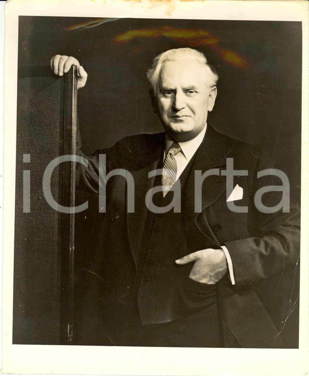Fotografia d epoca originale 1945 ca WASHINGTON USA Leo T. CROWLEY U.S. Foreign Economic Administrator WWII 1
