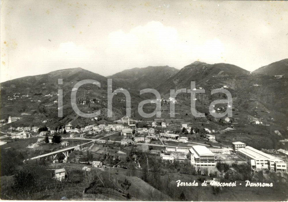 Cartolina originale da collezione 1950 ca MOCONESI (GE) Panorama della frazione FERRADA *Cartolina postale FG NV 1