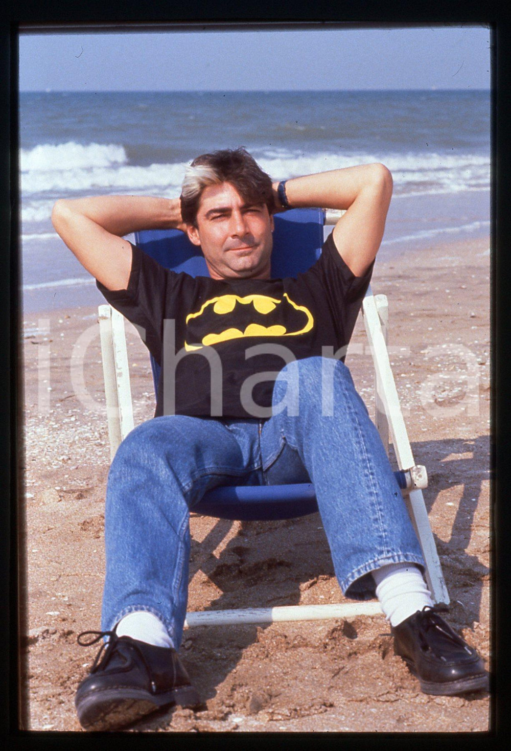 35mm vintage slide* 1990 ca FESTIVAL DE DEAUVILLE Patrice DREVET Ritratto