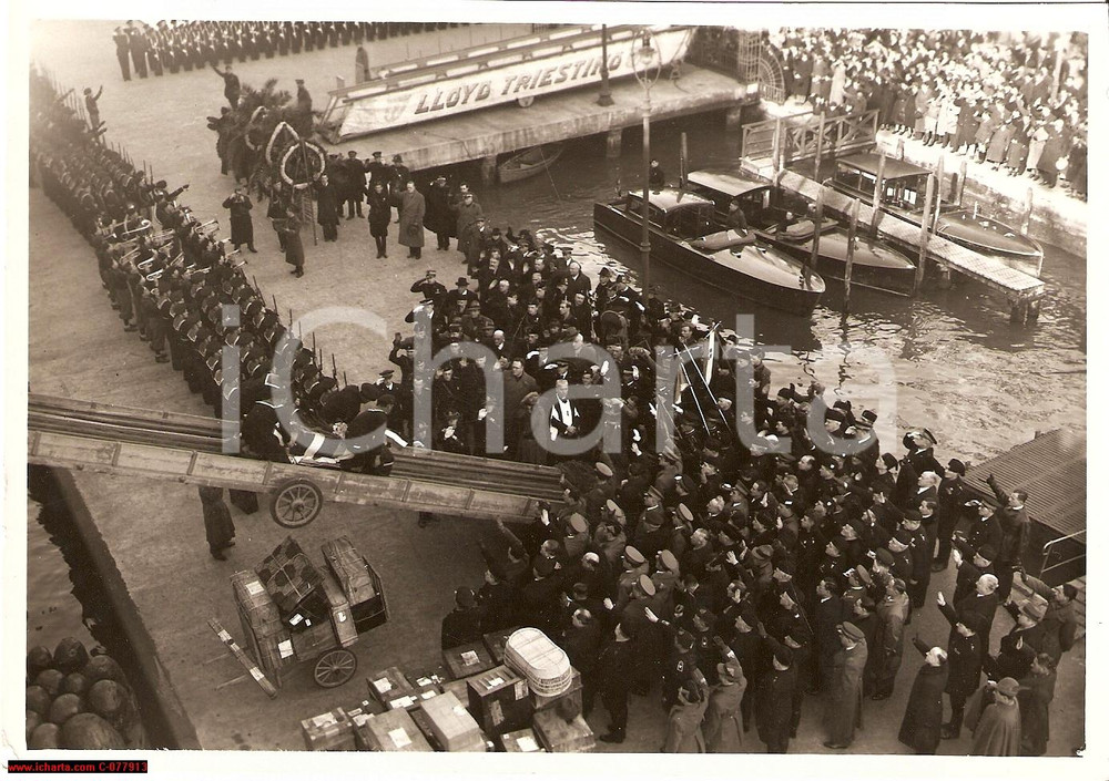Fotografia d epoca originale 1938 VENEZIA, morte Sandro Sandri Conte Verde La Stampa 1