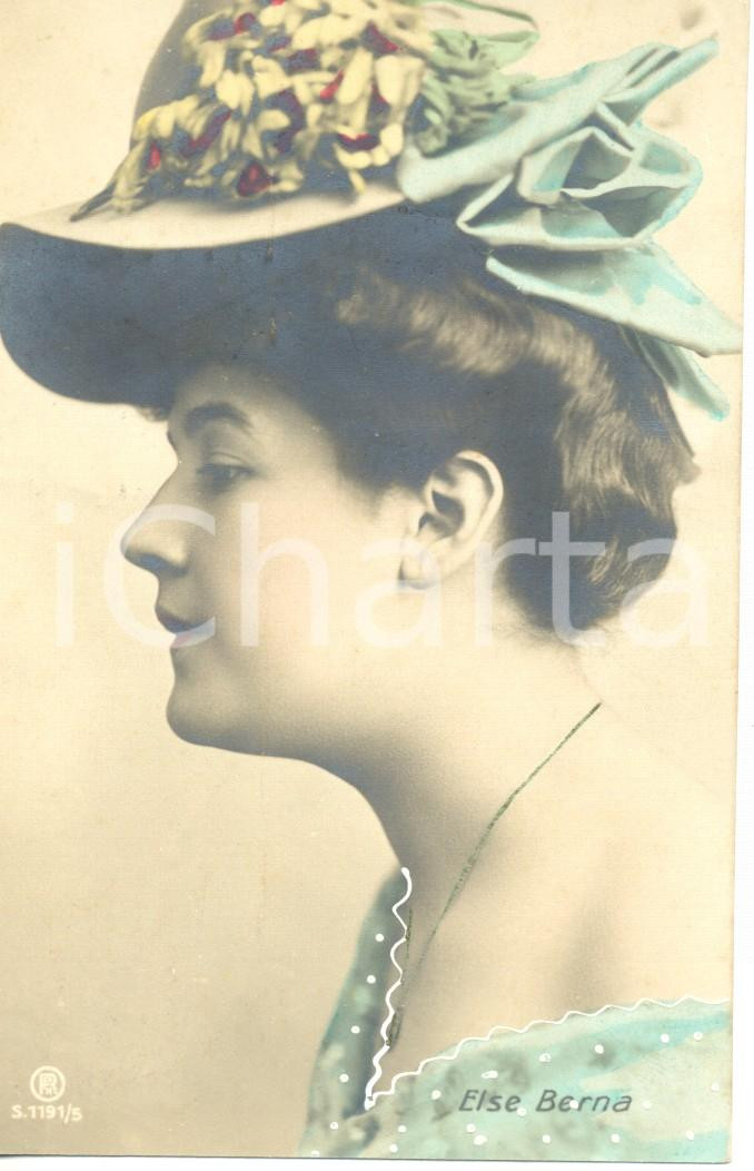 Cartolina originale da collezione 1910 ca CINEMA Else BERNA Attrice Ritratto *Cartolina postale FP VG 1