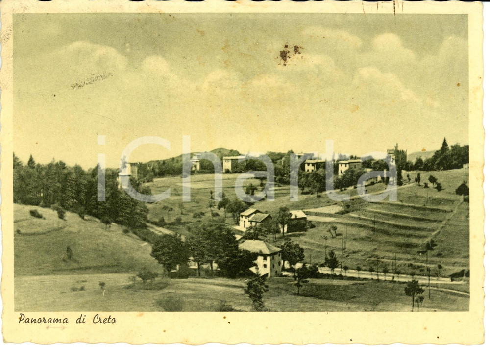 Cartolina originale da collezione 1947 MONTOGGIO (GE) Veduta panoramica Frazione CRETO *FG VG 1