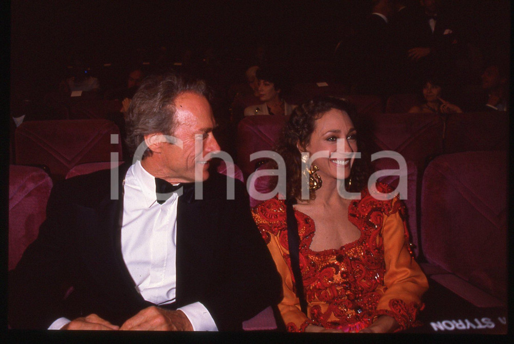 35mm vintage slide* 1990 CANNES Clint EASTWOOD Marisa BERENSON (6)