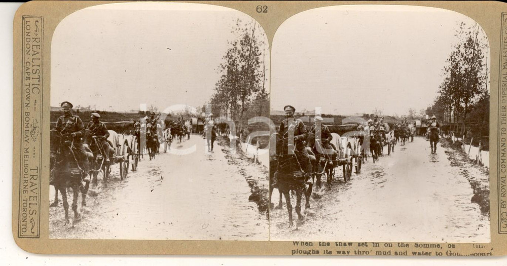 Fotografia d epoca originale 1918 WW1 THE GREAT WAR English soldiers to GOMMECOURT Stereoscopic nÂ° 62 1