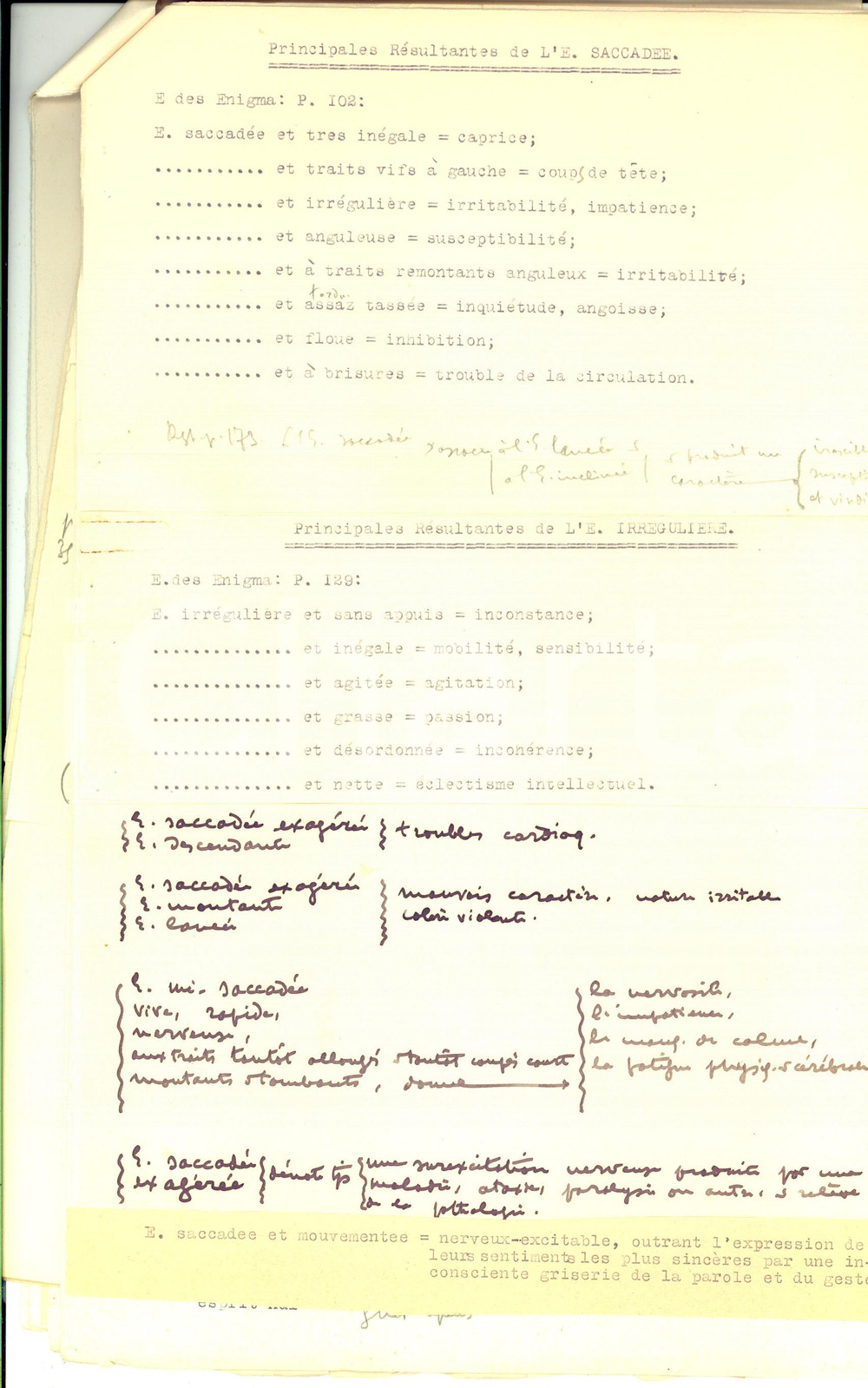 Autografo originale 1930 GRAFOLOGIA Joseph DELPECH DE FRAYSSINET scritture spezzate AUTOGRAFO 16 pp. 1