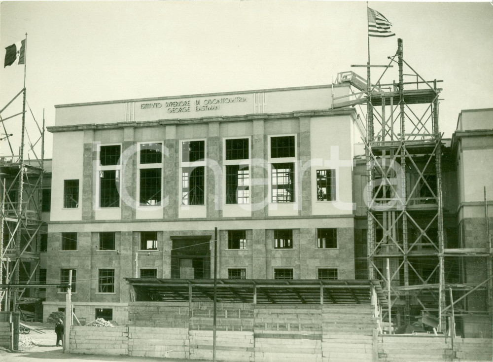 Fotografia d epoca originale 1932 ROMA Cantiere Istituto Superiore Odontoiatria GEORGE EASTMAN Fotografia 1