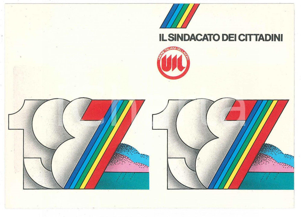 Oggetto da collezione cartaceo 1987 UIL Sindacato dei cittadini UILM Metalmeccanici  Tessera 7x10 cm 1