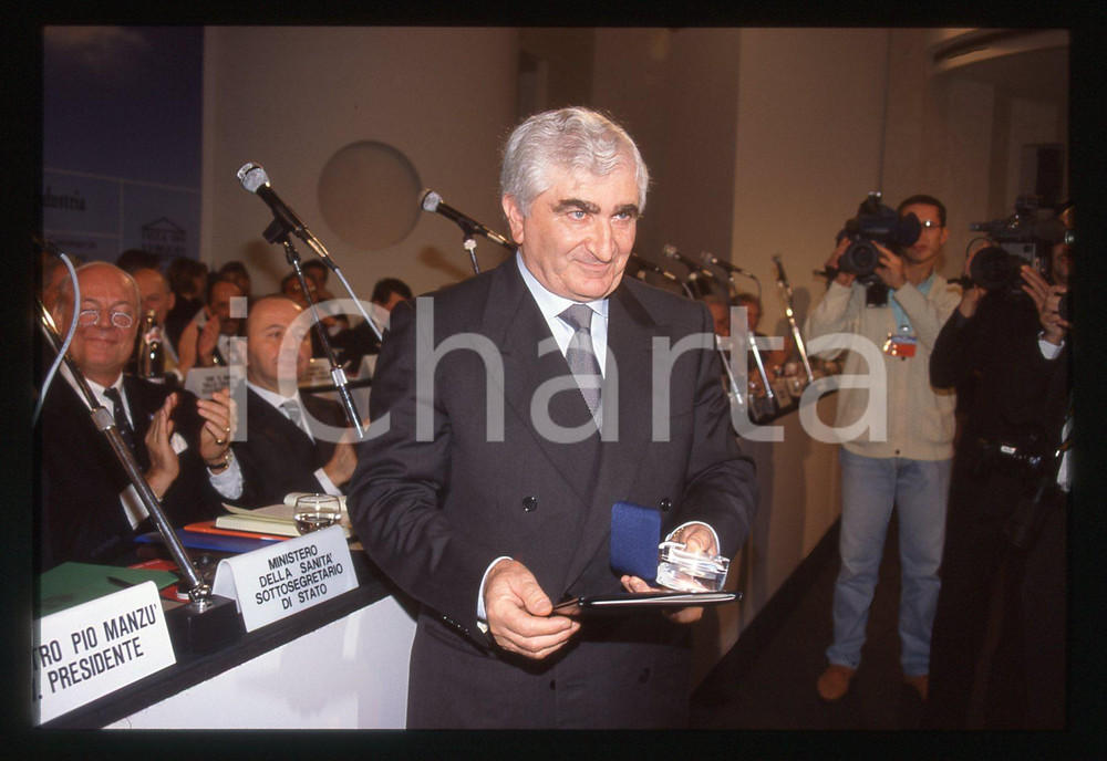 35mm vintage slide* 1990 ca ITALIA Antonio BERLONI a un evento CONFINDUSTRIA (3)