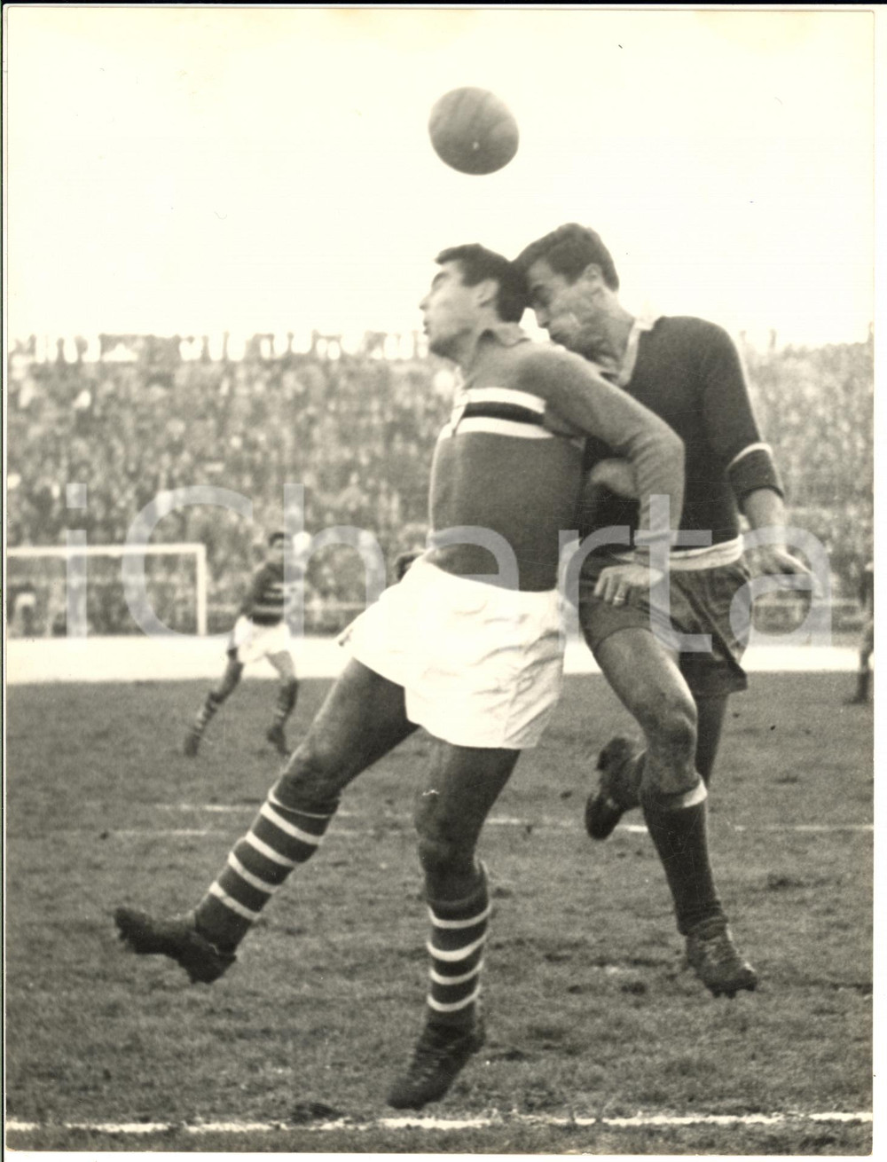1959 CALCIO LAZIO-SAMPDORIA 3-1 Scontro Maurilio PRINI - Giovanni DELFINO *Foto