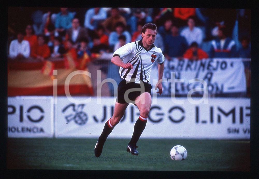 35mm vintage slide* 1990 MALAGA CALCIO SPAGNA vs AUSTRIA 2-3 - Anton PFEFFER