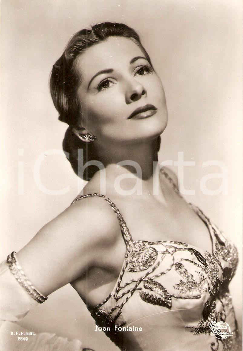 Cartolina originale da collezione 1955 ca CINEMA Actress Joan FONTAINE Cartolina FG NV 1