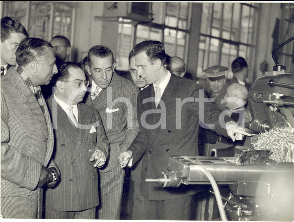 1954 GENOVA CALCINARA Umberto DELLE FAVE inaugura scuola apprendisti ANSALDO