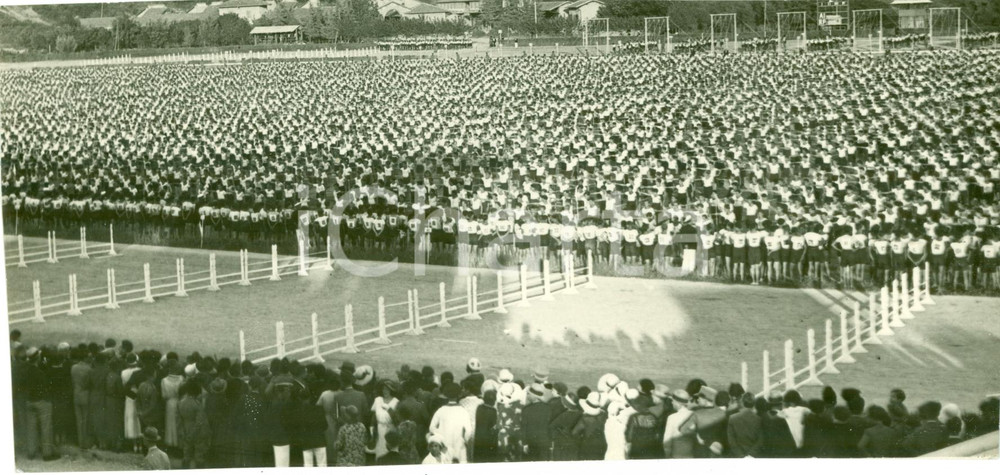 Fotografia d epoca originale 1931 ROMA Saggio finale Avanguardisti al CAMPO DUX Fotografia 1