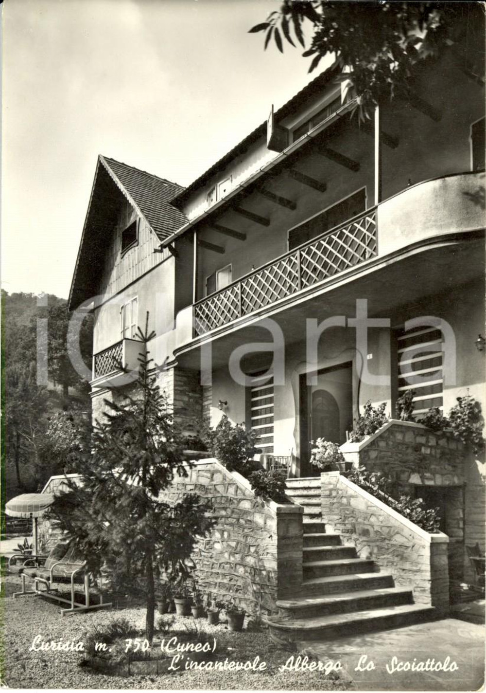 Cartolina originale da collezione 1964 ROCCAFORTE MONDOVI  CN Albergo LO SCOIATTOLO a LURISIA Cartolina FG VG 1