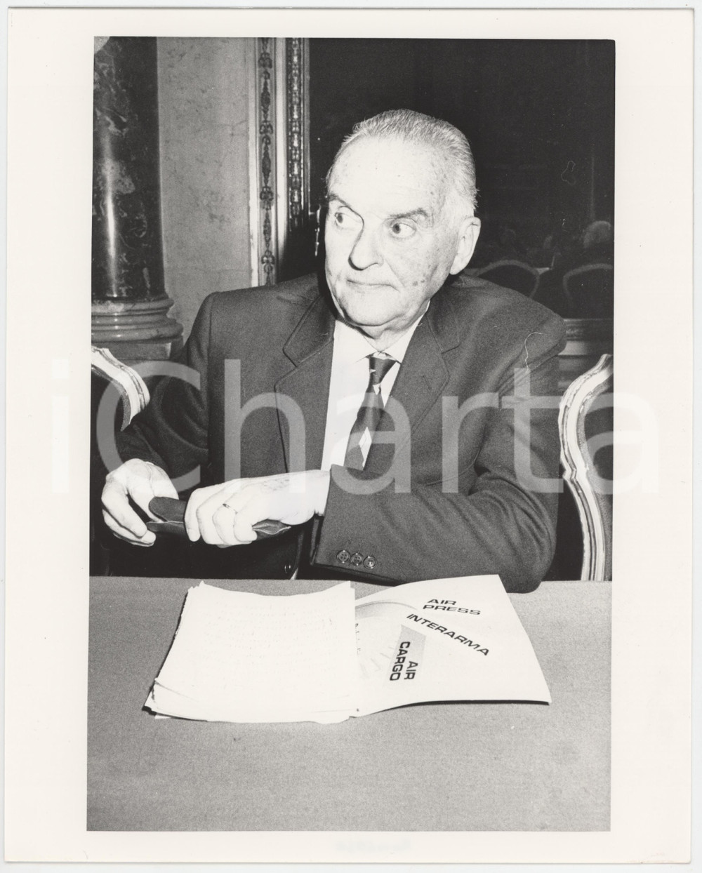 Fotografia d epoca originale 1985 ca ITALIA CULTURA  Luigi ROMERSA giornalista  Ritratto Fotografia 1