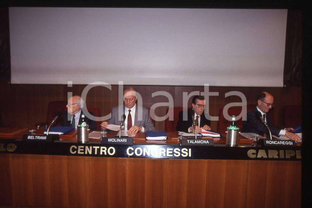 35mm vintage slide* 1994 MILANO Ottorino BELTRAMI assemblea azionisti CARIPLO 2