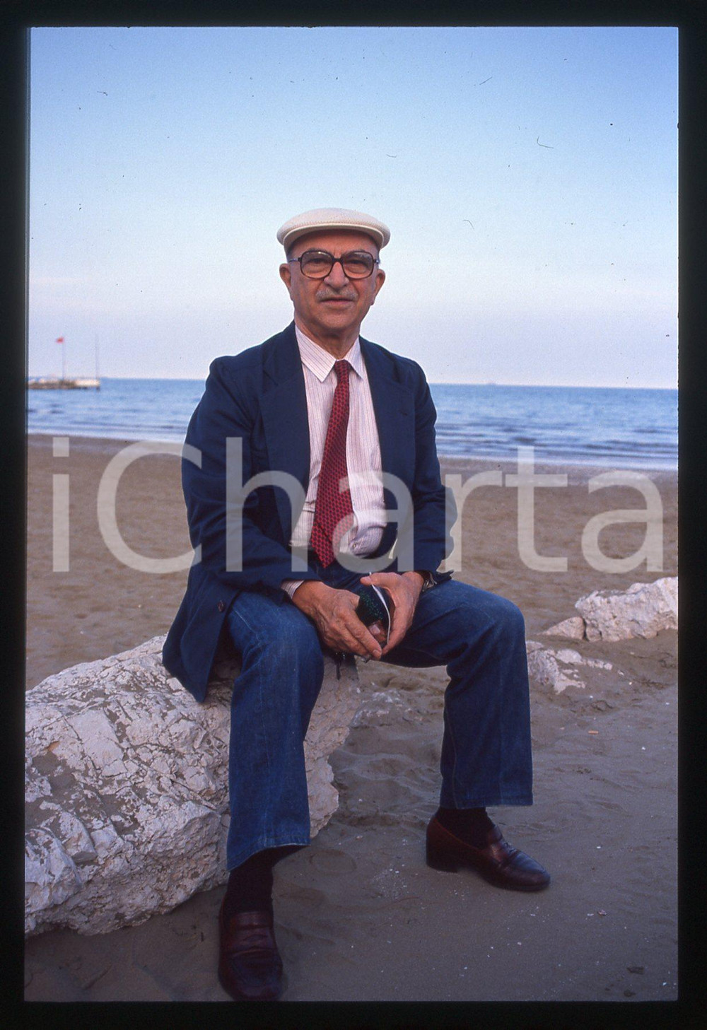 35mm vintage slide*1990 VENEZIA LIDO - Alberto LATTUADA Ritratto del regista 12