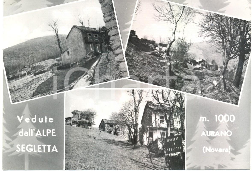 Cartolina originale da collezione 1968 AURANO (NO) Vedutine paese e Alpe SEGLETTA *Cartolina FG VG 1
