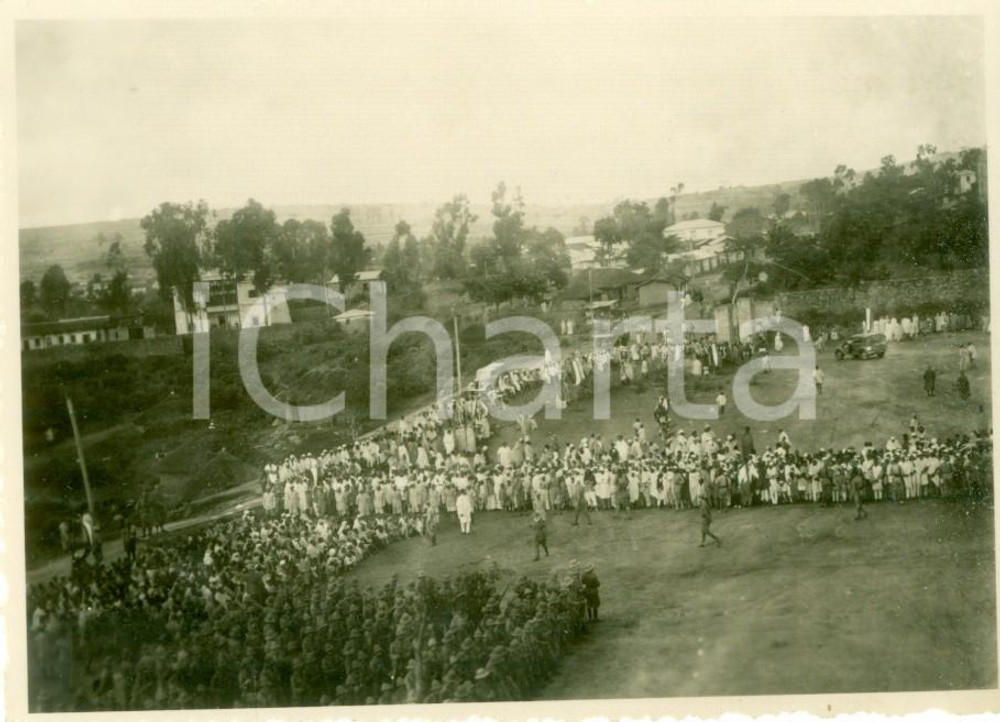 Fotografia d epoca originale 1935 ca HARAR ETIOPIA La festa del Capodanno abissino Fotografia 11 x 8 cm 1