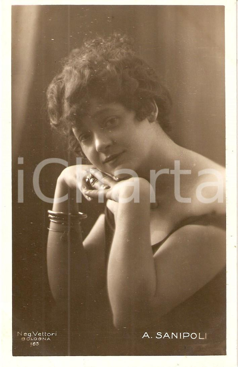 Cartolina originale da collezione 1920 ca LIRICA Amelia SANIPOLI Ritratto *Cartolina FP NV 1