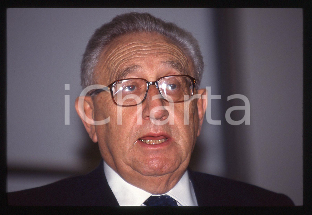 35mm vintage slide* 1995 ca ITALIA Henry KISSINGER - Ritratto del politico USA 3