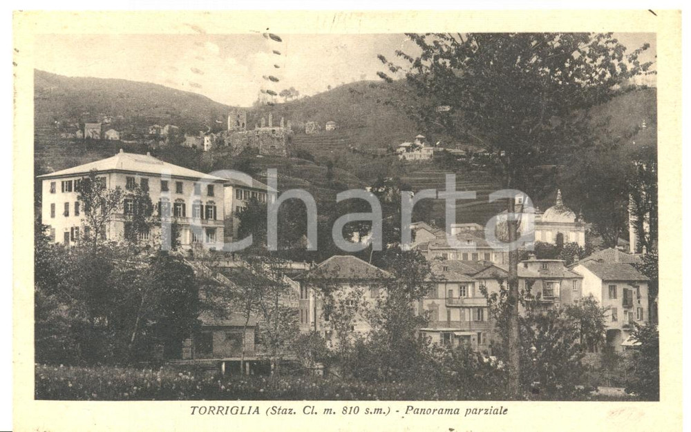 Cartolina originale da collezione 1937 TORRIGLIA GE Veduta panoramica Cartolina postale FP VG 1