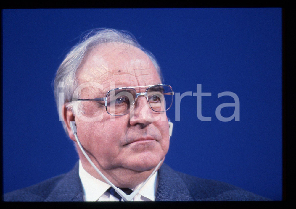 35mm vintage slide* 1993 MILANO Helmut KOHL durante un evento DC POLITICA (2)