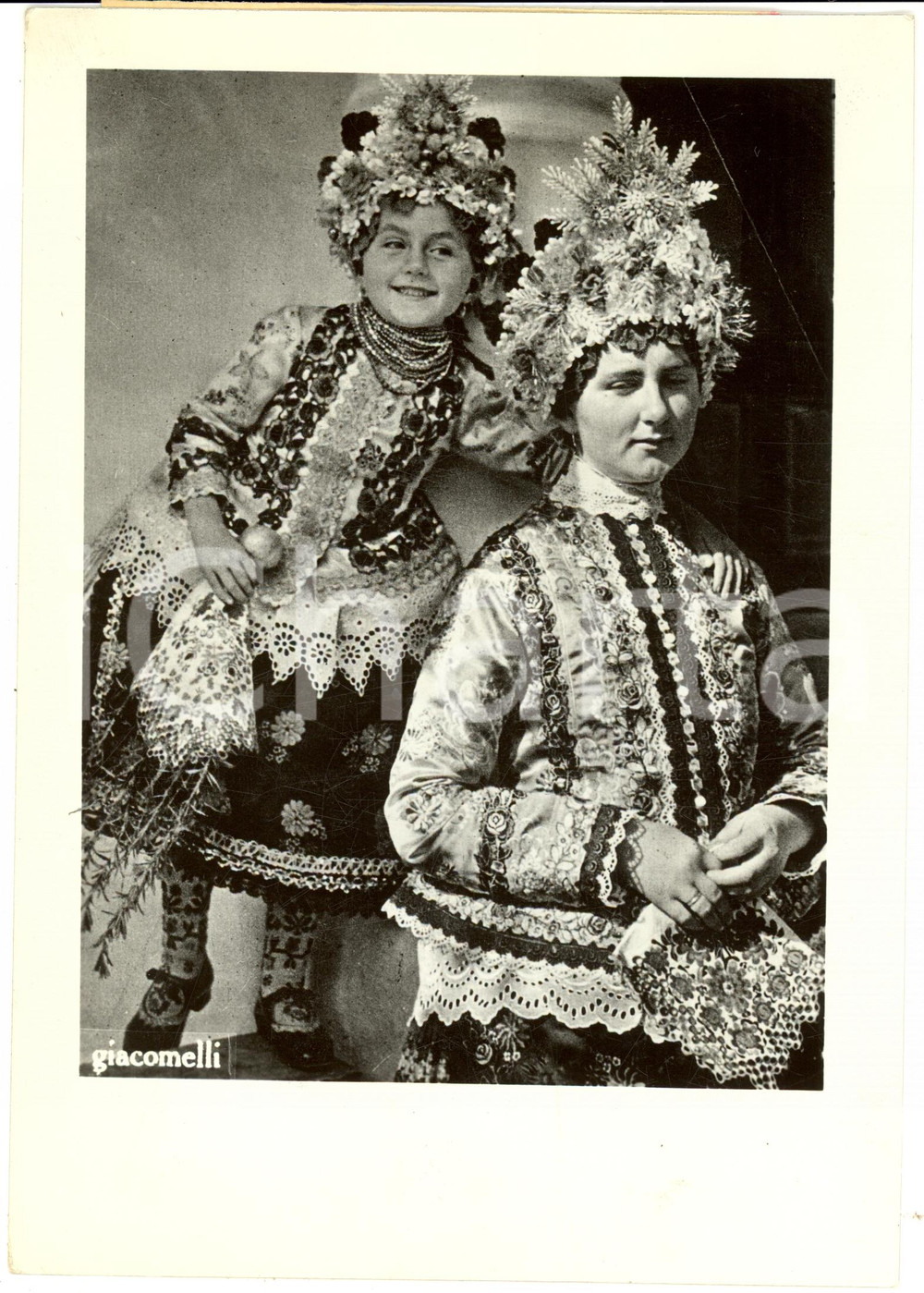 Fotografia d epoca originale 1940 BUGAC Costumi tradizionali Festa della PENTECOSTE Fotografia 1