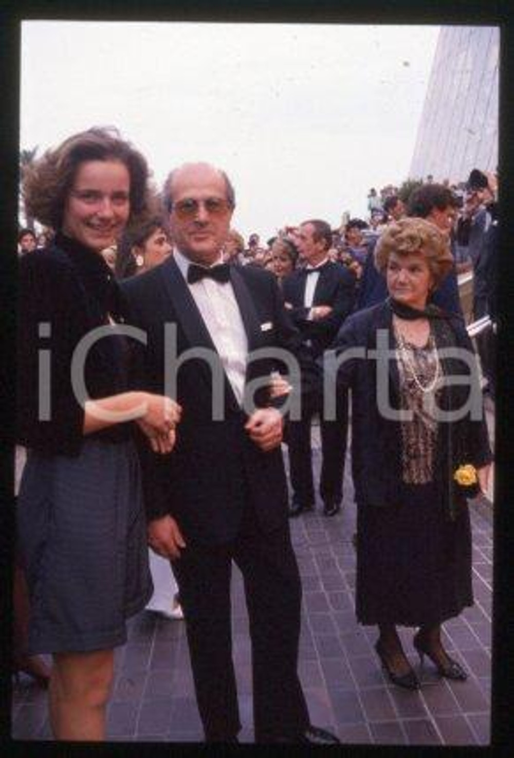 35mm vintage slide* 1999 ca CINEMA Manoel de OLIVEIRA and wife (69)