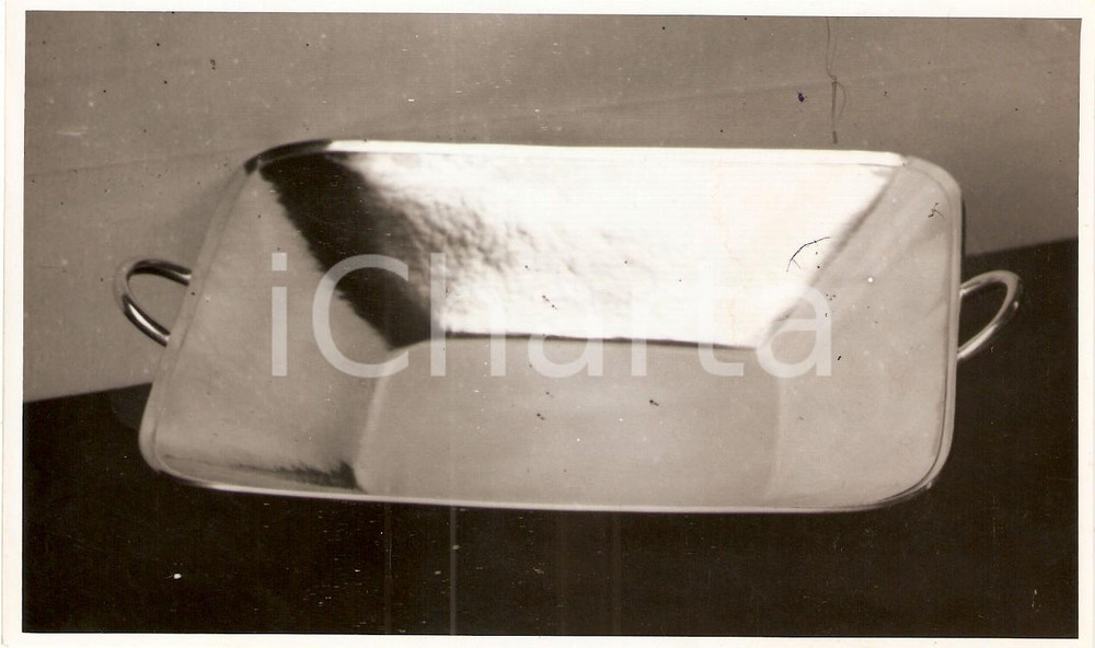 Fotografia d epoca originale 1936 MILANO Mostra del giocattolo  Vassoio in peltro Fotografia 1