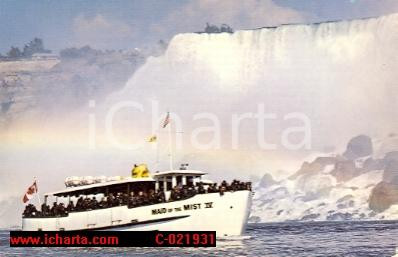 Cartolina originale da collezione 1976 NIAGARA FALLS CANADA Viaggio su MAID OF THE MIST Cartolina postale 1