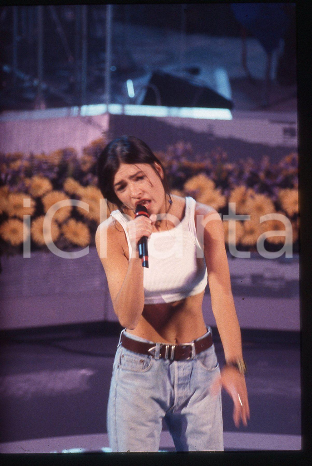 35mm vintage slide* 1996 SANREMO GIOVANI Antonella RUGGIERO DIONIRA Ritratto (3)