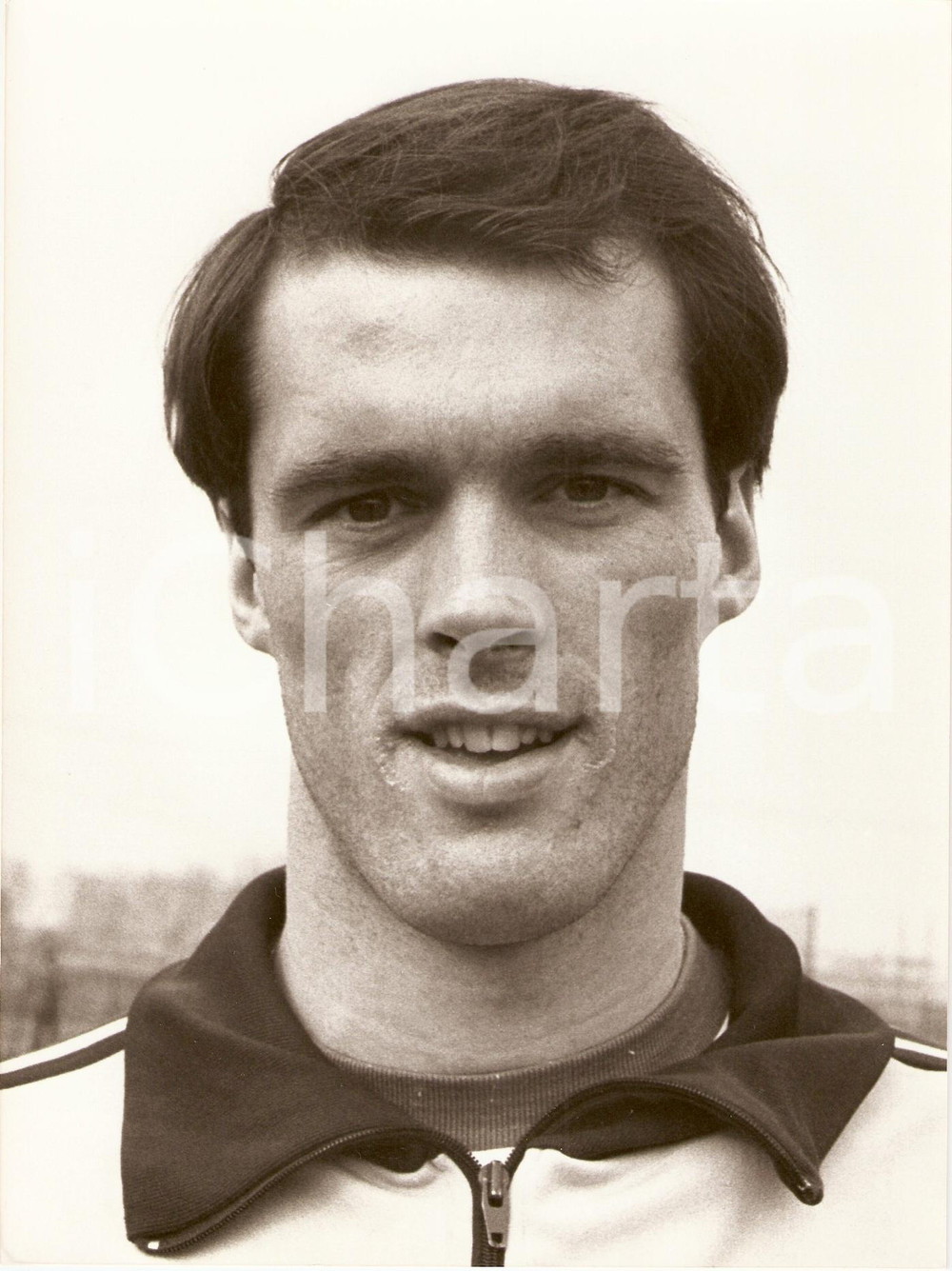 Fotografia d epoca originale 1980 OLANDA Calcio EUROPEI John METGOD Ritratto Difensore Fotografia 1
