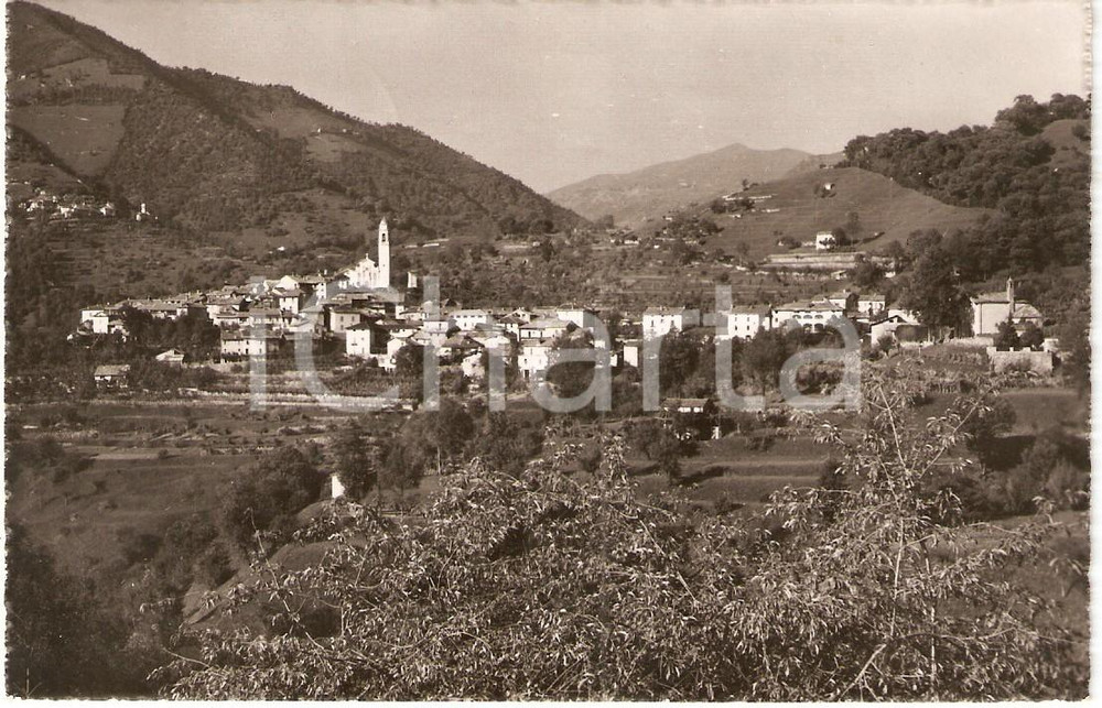Cartolina originale da collezione 1955 BREGGIA Svizzera Panorama di CANEGGIO in Valle MUGGIO Cartolina FP VG 1