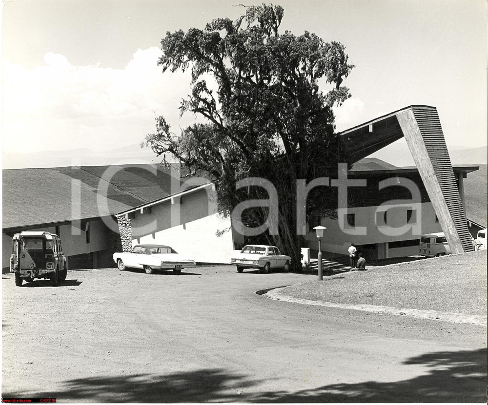 Fotografia d'epoca originale 1970 Tanzania, Wildlife Lodge Hotel NGORONGORO, photo 1