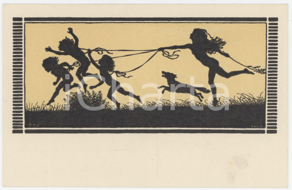 1910 ca Artist FIDUS Hugo HÖPPENER  - "Fruhlingslust"" - Postcard 40  Cartolina d'epoca, non viaggiata. GOOD/buono  Formato: 14x9 cm originale e autentica 1