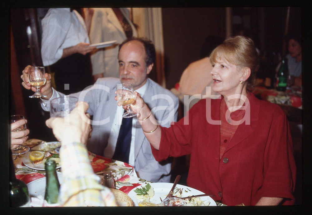 35mm vintage slide* 1995ca ROMA Manuel DE SICA al ristorante Il Melarancio (6)