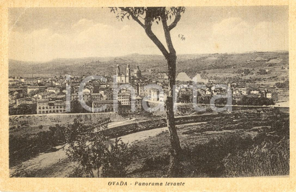 Cartolina originale da collezione 1940 ca OVADA (TO) Panorama del paese da levante *Cartolina FP NV 1