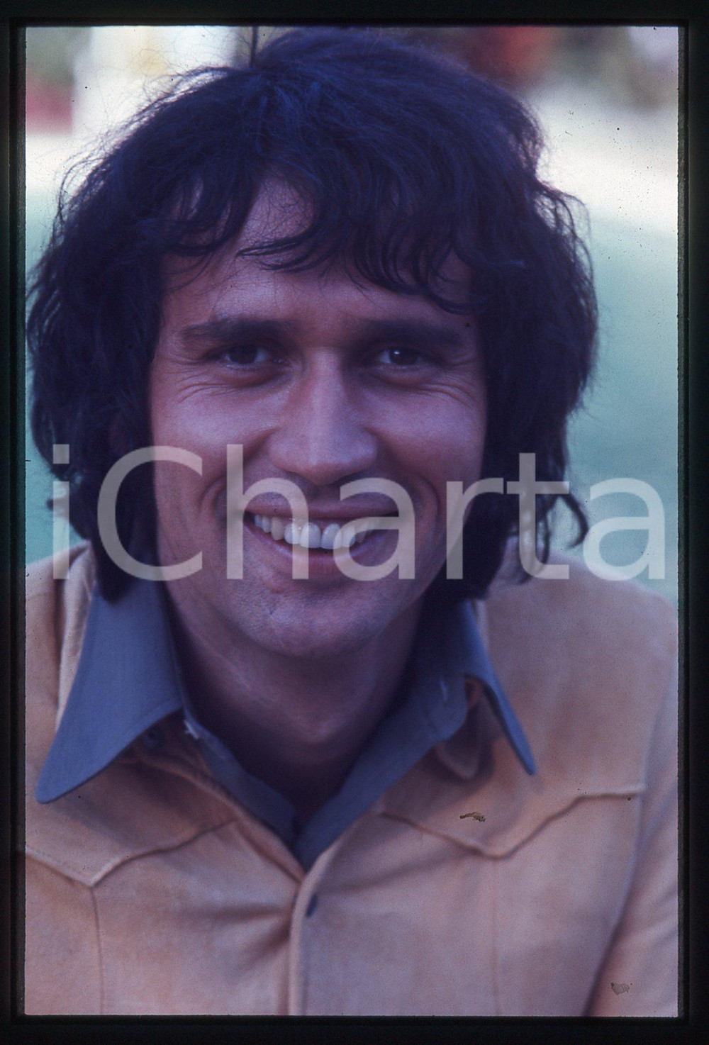 35mm vintage slide* 1975 ca COSTUME Roberto CARLOS BRAGA Ritratto del cantante 7
