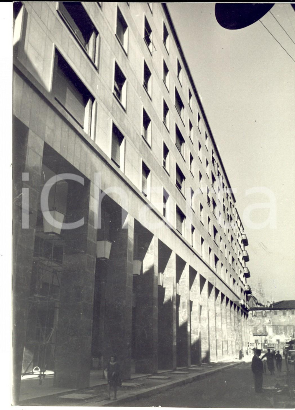Fotografia d epoca originale 1938 MILANO SAN BABILA Un nuovo palazzo Foto ARCHITETTURA FASCISMO 13x18 1