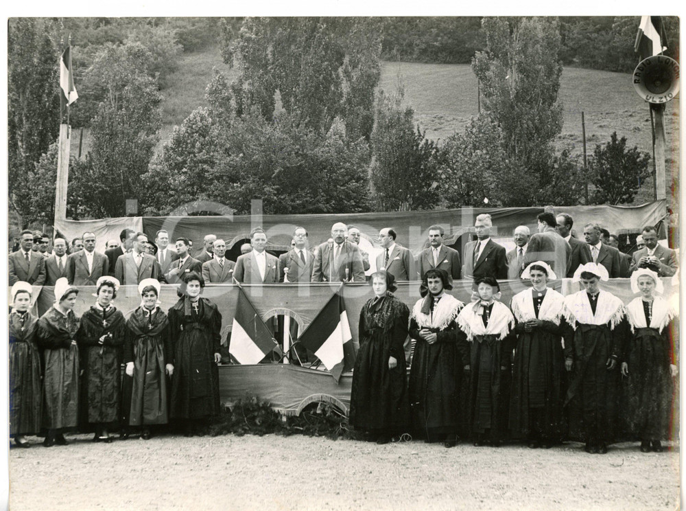 1955 OULX (TO) Festa dell'amicizia italo-francese - Discorso del sindaco *Foto