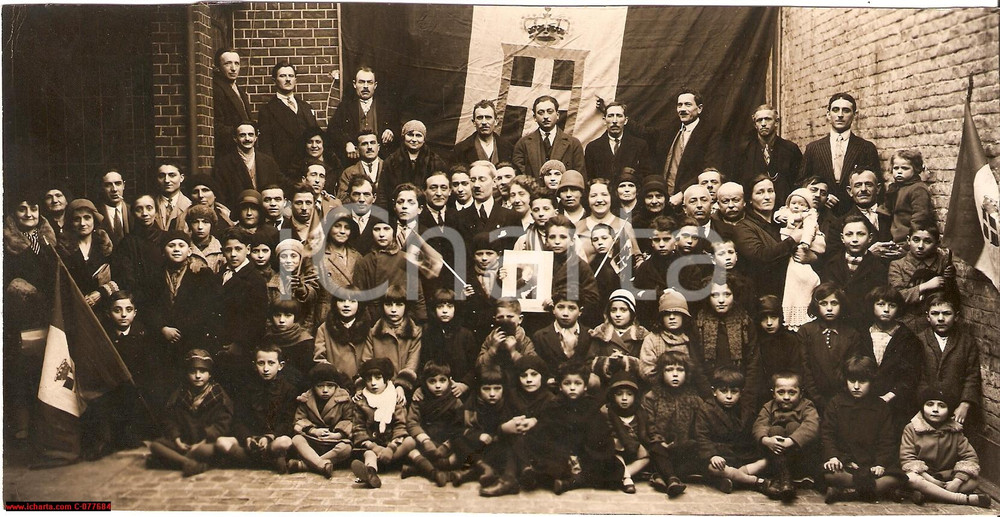 Fotografia d epoca originale 1931 New York USA Italiani ItaloAmerican Group shot 1