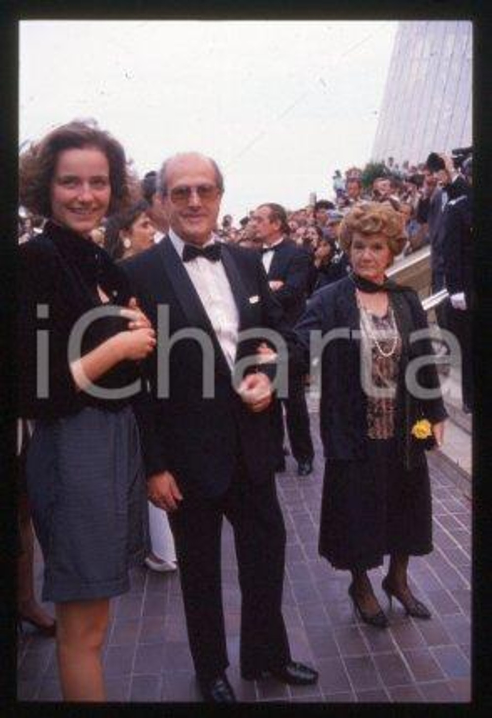 35mm vintage slide* 1999 ca CINEMA Manoel de OLIVEIRA and wife (67)