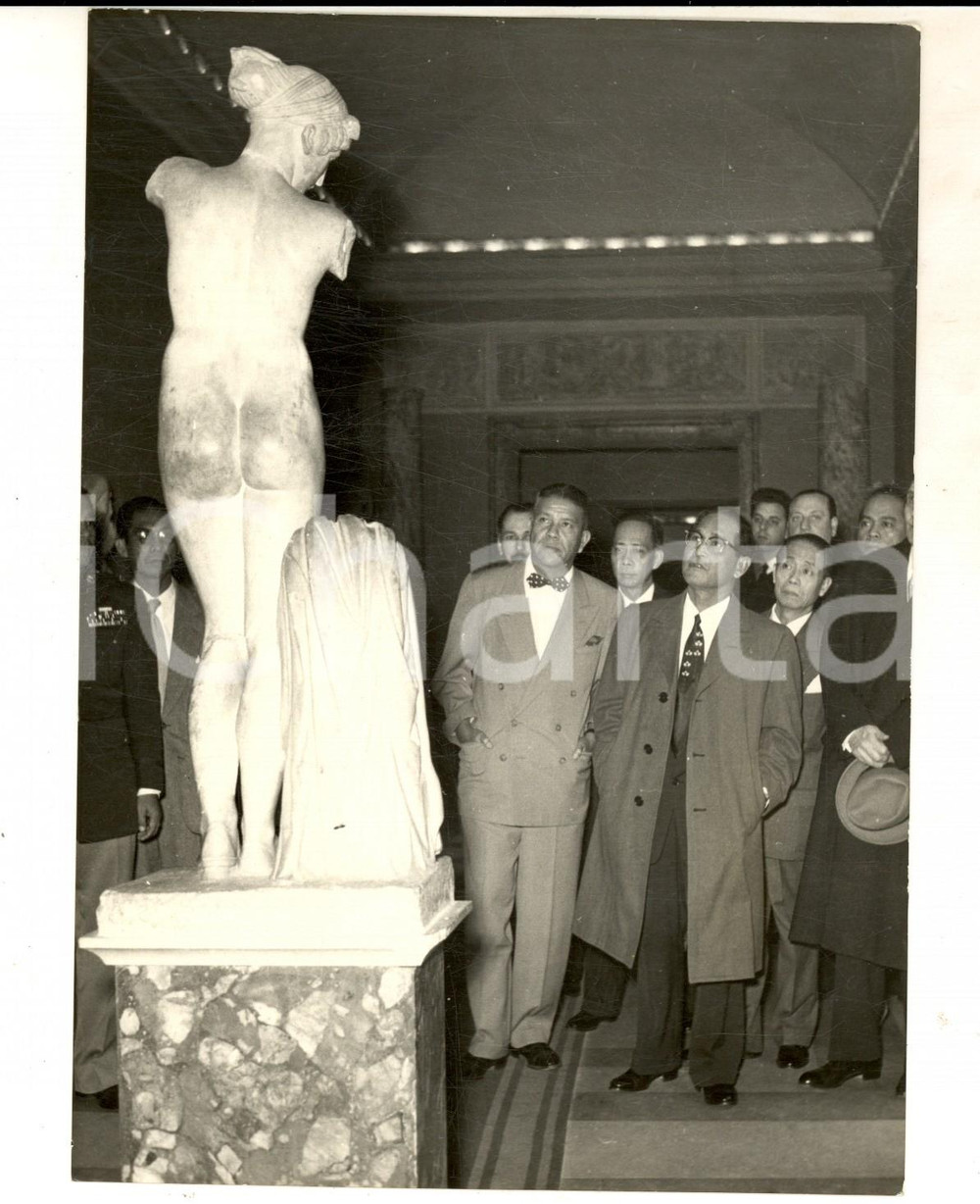 Fotografia d epoca originale 1954 ROMA Carlo GARCIA vicepresidente FILIPPINE ricevuto in Campidoglio Foto 1
