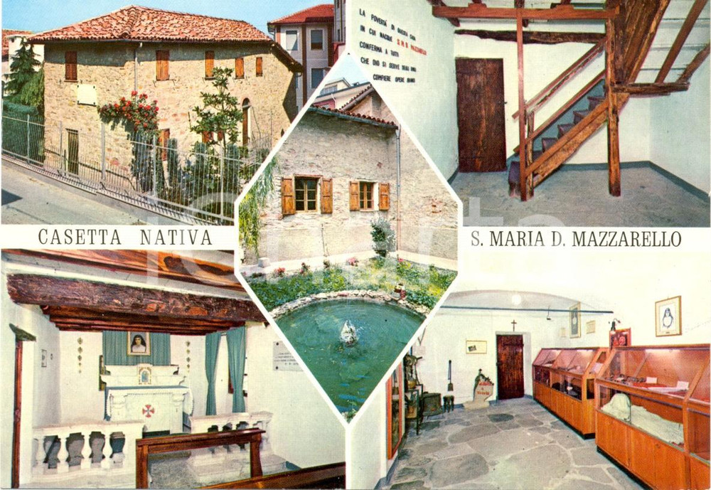 Cartolina originale da collezione 1970 ca MORNESE (AL) Casetta nativa di Santa Maria MAZZARELLO *Cartolina FG NV 1